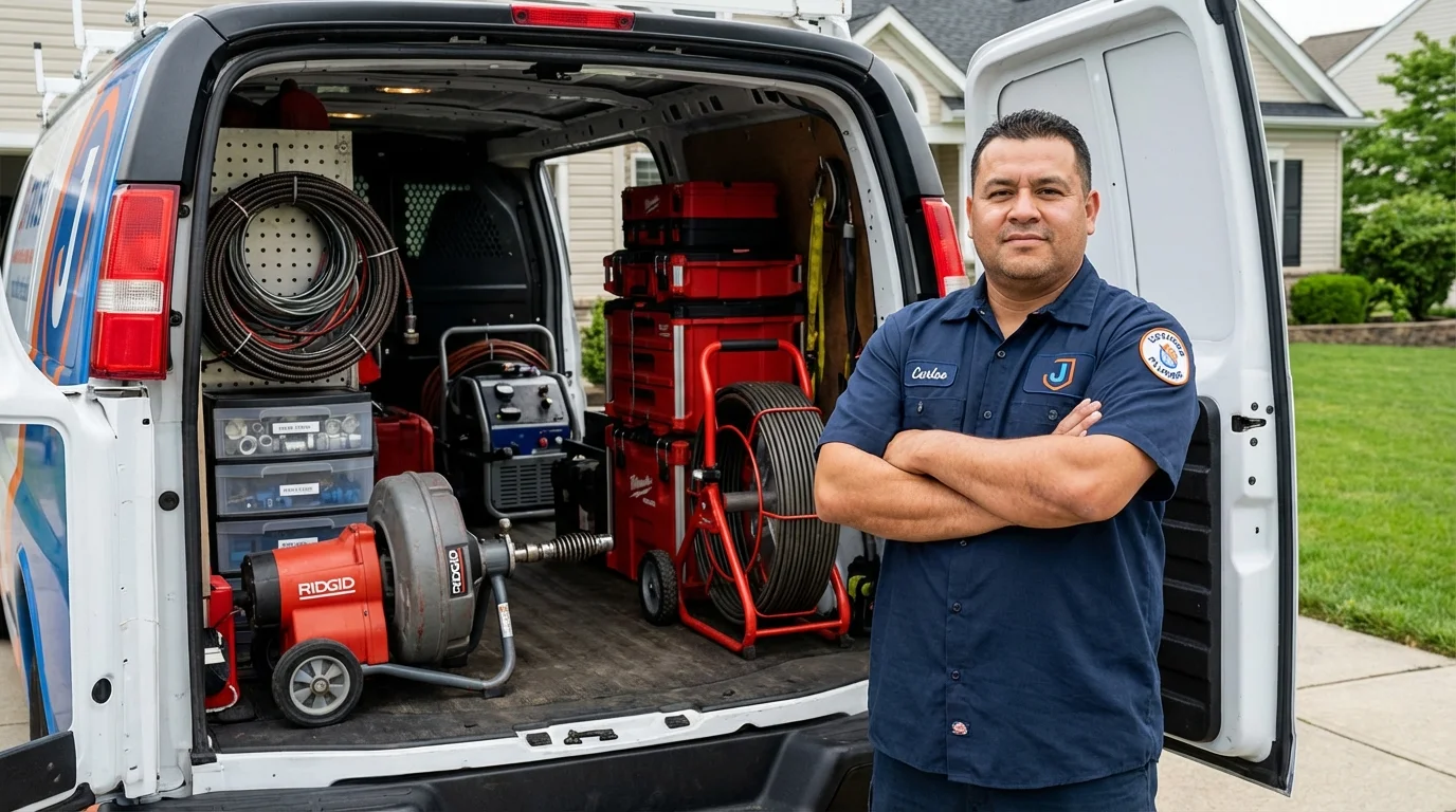Professional drain cleaning equipment and Johns Plumbing LLC plumber in Penrose
